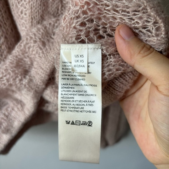Free People Angel Soft Pullover Seeater  Pink‎ and Tan Jumper Sz XS - Picture 7 of 7